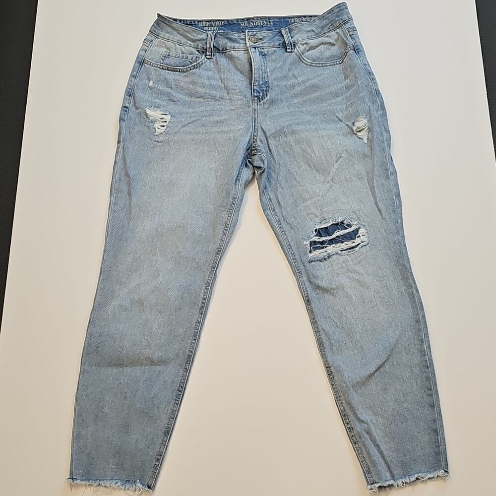 Sounds/Style NY LA Vintage Reunion Jamie Jeans Womens 12 Ankle Slim Sleek Skinny